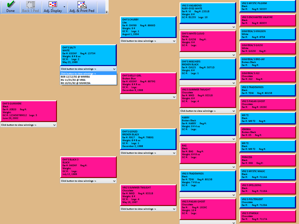 Pedigree Screen